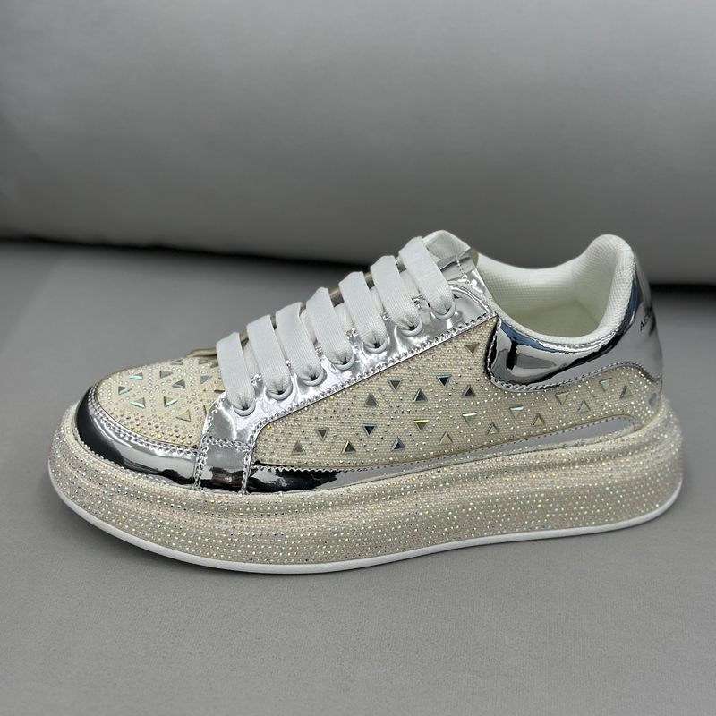 Low-top Rhinestone Platform Men's Hight Increasing Shoes foto 4