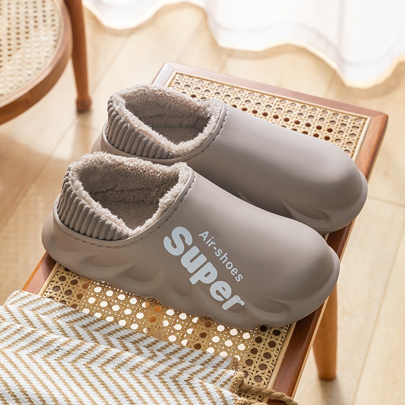 Waterproof Heel-closing Cotton Slippers Warm For Fall And Winter foto 4