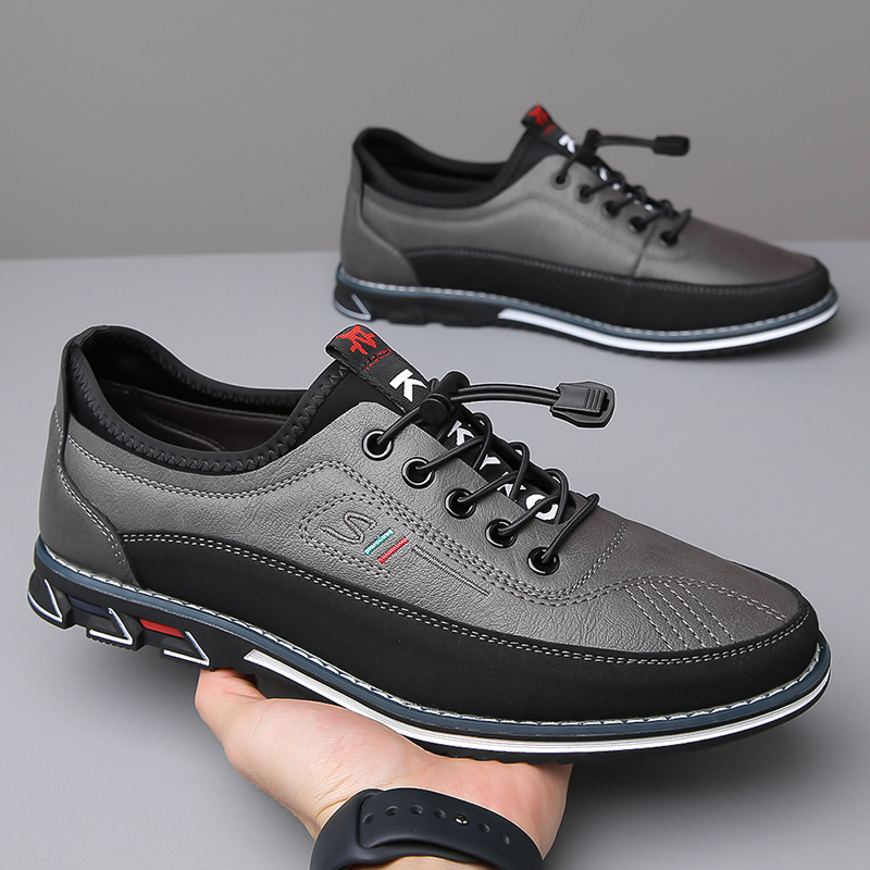 Genuine Leather Sports Comfortable And Non-slip Waterproof Leather Shoes Men's foto 4