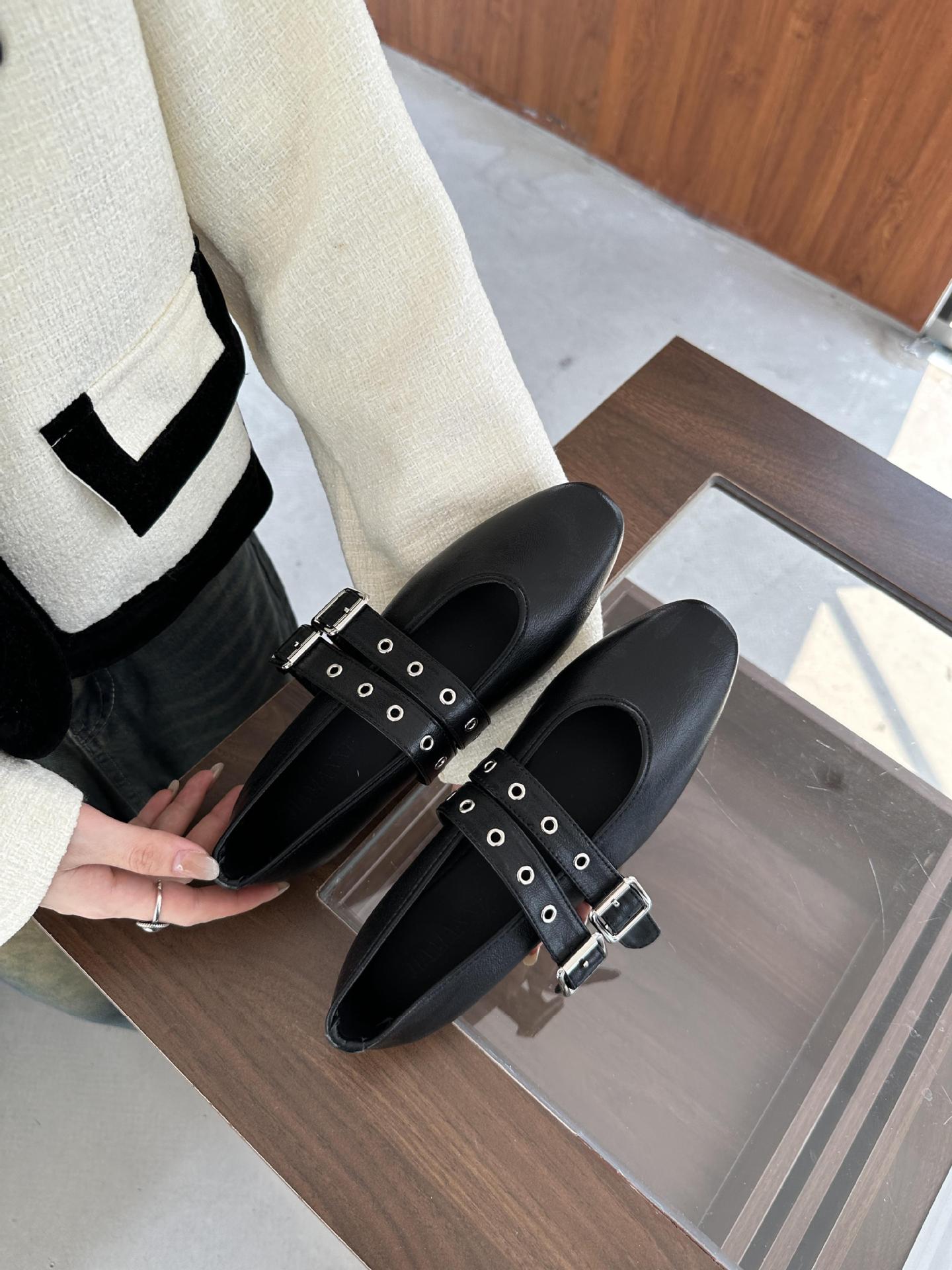 French-style Vintage Flat Height-increasing Womens Shoes foto 4