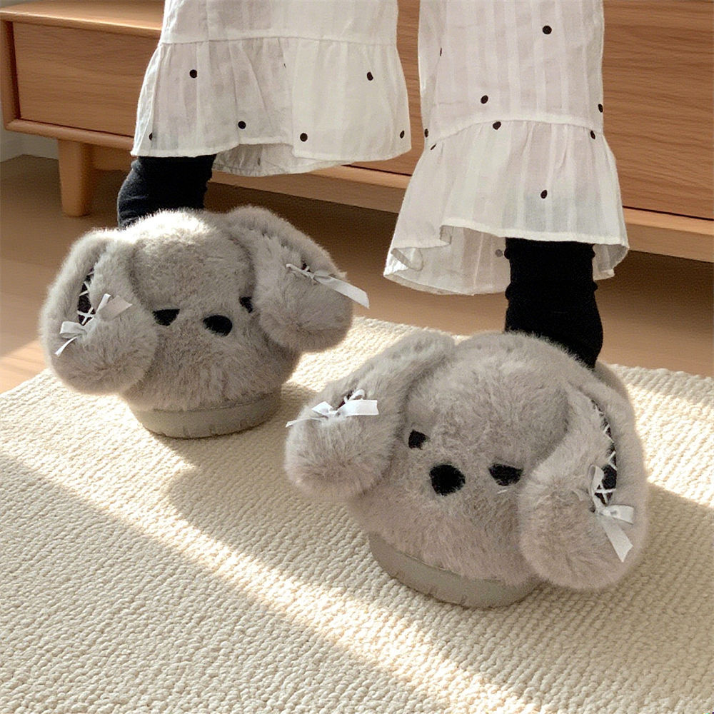 Rabbit Cotton Slippers Female Winter Girl Heart Lolita Style foto 2