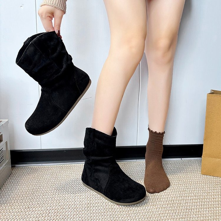 Retro Versatile Round-toe Slim Martin Boots For Women foto 5