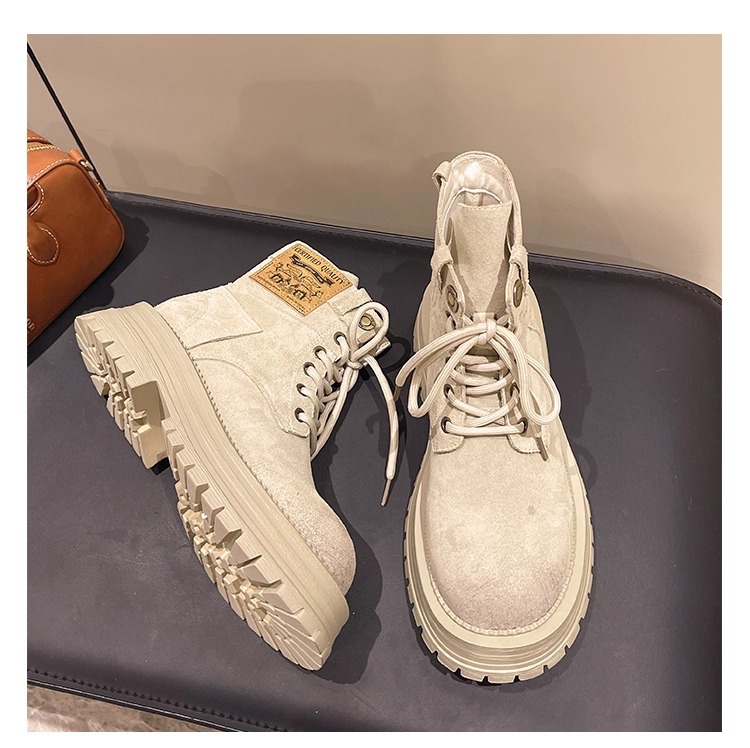 All-matching British Style Western Denim Worker Boots Outdoor Work Clothes Ankle Boots foto 2