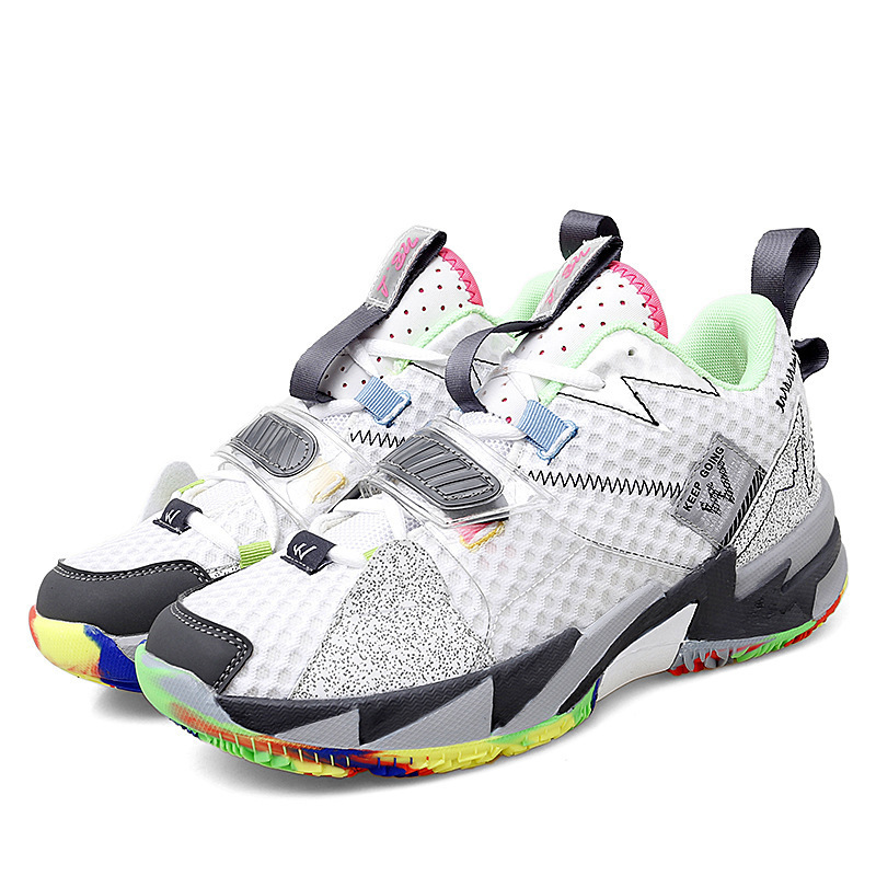 Flying Woven Surface Youth Basketball Shoes High-top Men And Women foto 3