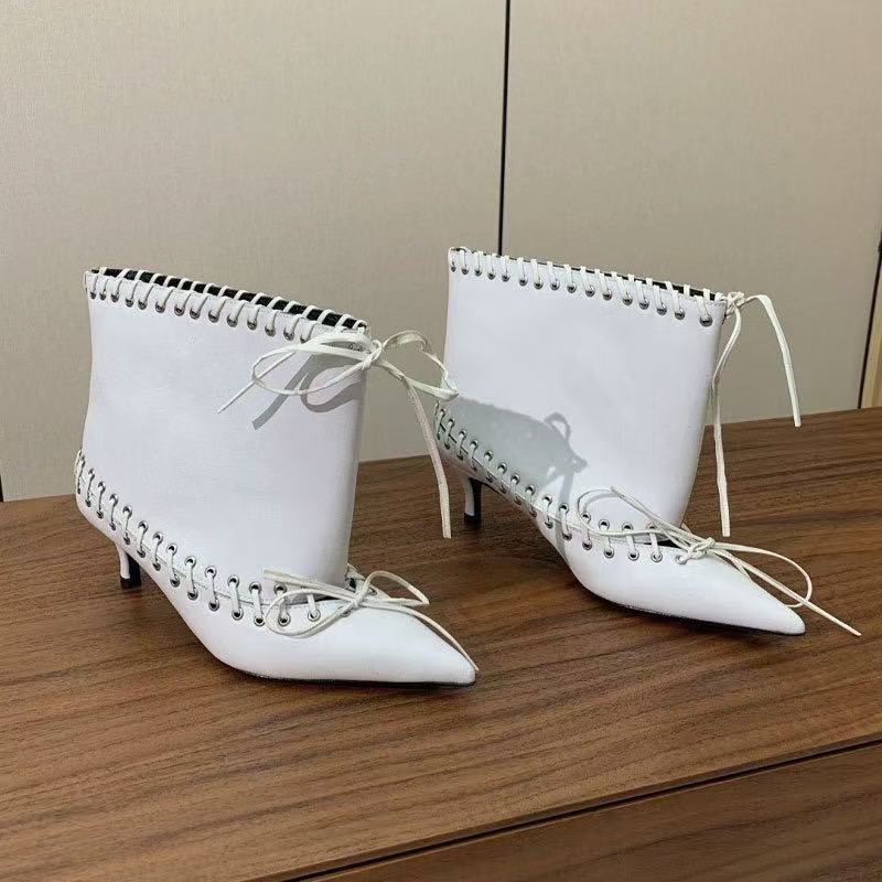 New European And American-style Studded Over-the-knee Boots With Pointed Toes foto 4