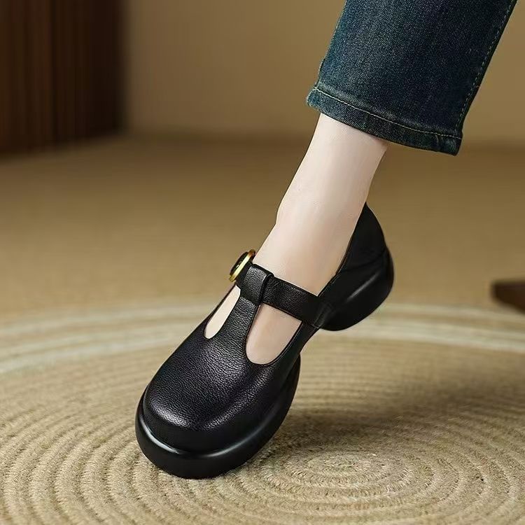 Springautumn Non-slip Leather Shoes Comfortable Mary Jane Shoes foto 5