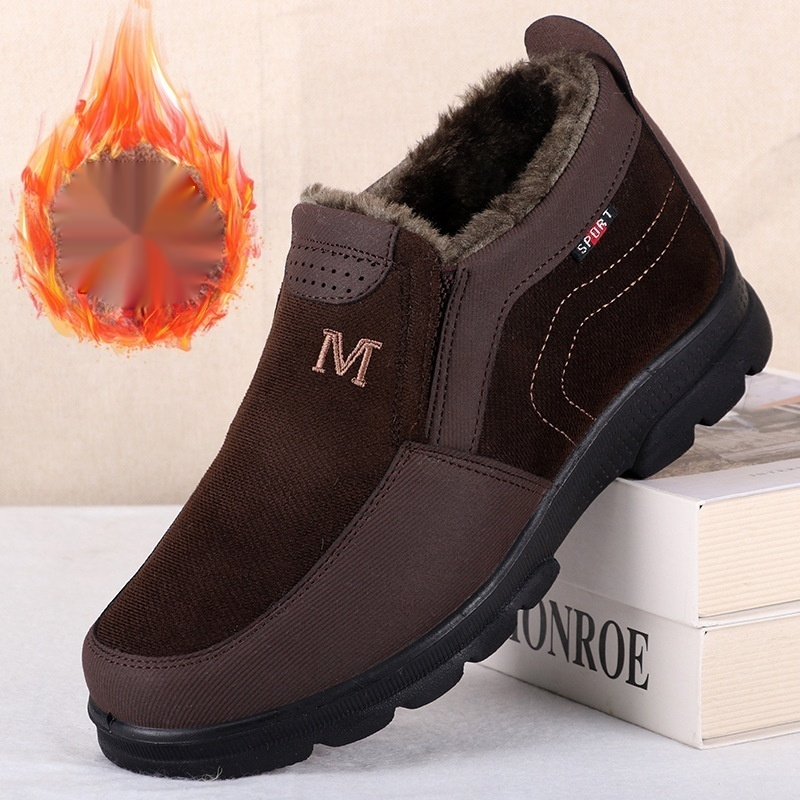Winter Elderly Cotton Shoes Polyurethane Thick Cotton Boots Thick Warm foto 4