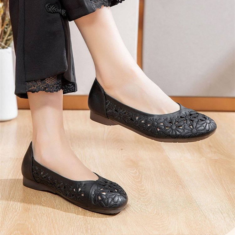 Womens Breathable Flat Non-slip Leather Sandals Soft foto 5