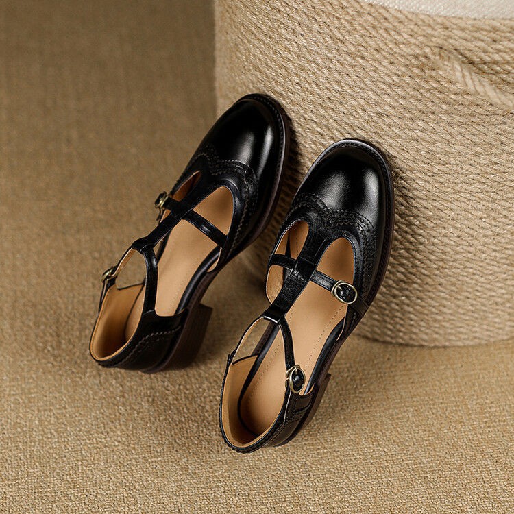 Retro Brogue Womens Shoes In British Style foto 3