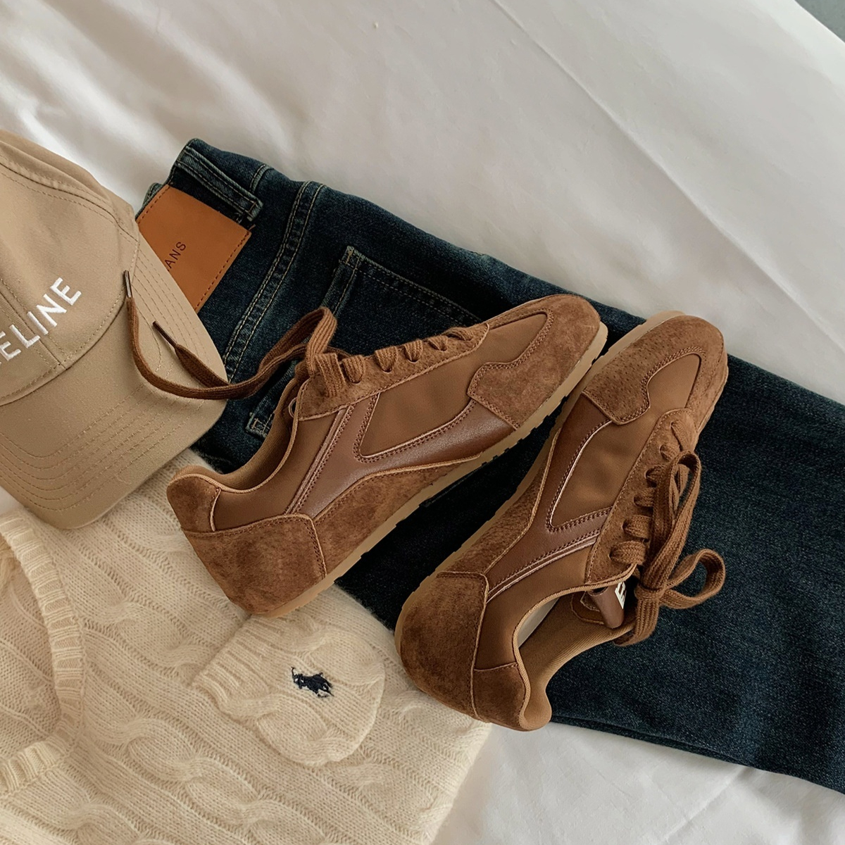 Genuine Leather Trend All-match Retro Casual Women's Shoes foto 4