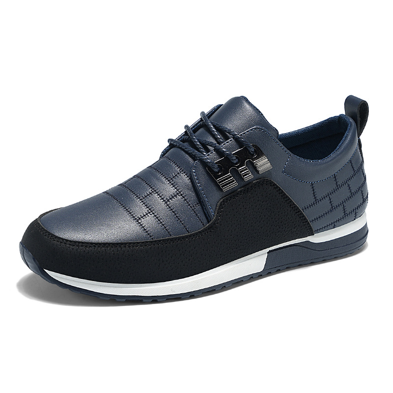 Spring New Trendy Shoes Casual Leather Shoes Men's Wear-resistant Non-slip foto 2