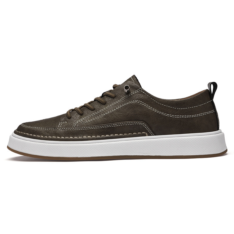 Men's Casual Simple Leather Sneakers foto 3