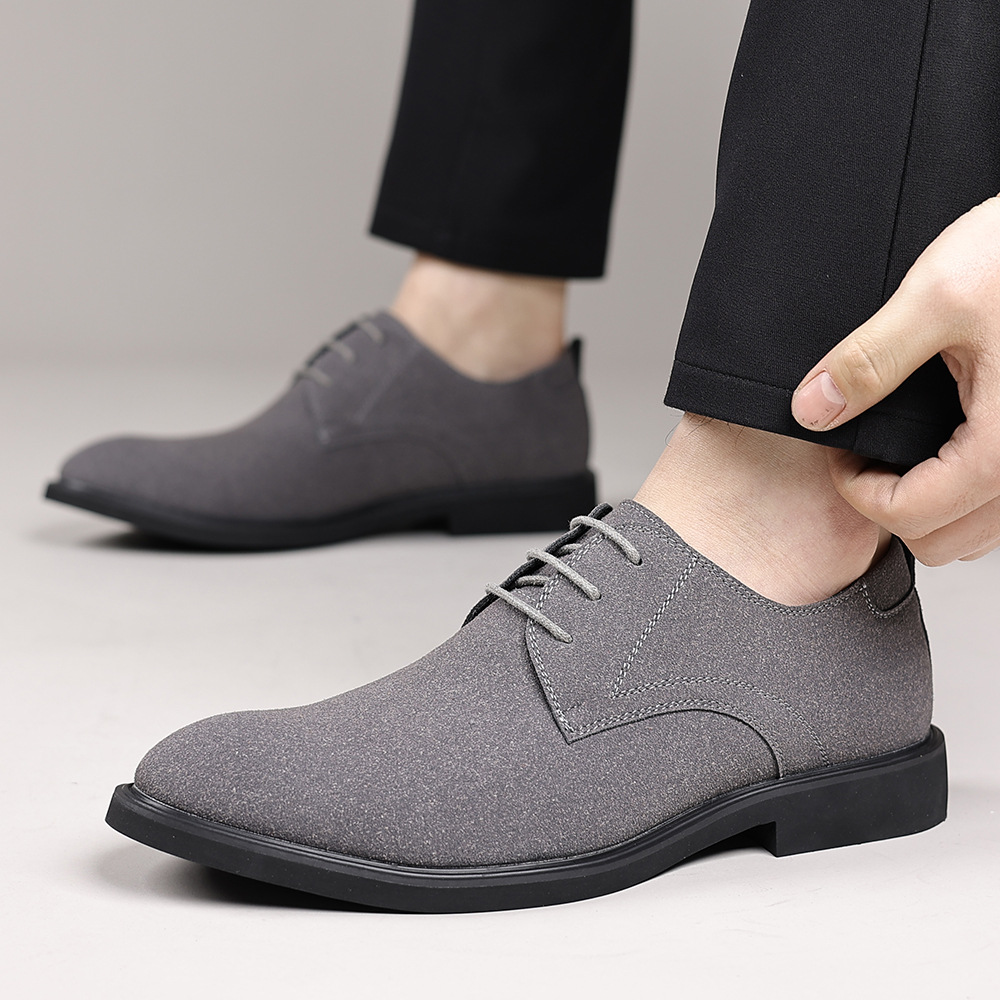 Fashion British Suede Leather Work Shoes Men foto 4