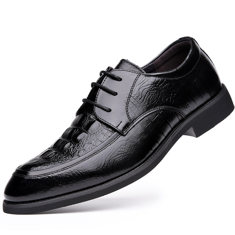 Men's Cowhide Korean-style Small Size 36 Shoes Men's Pointed Breathable Business Formal Wear Leather Shoes foto 3