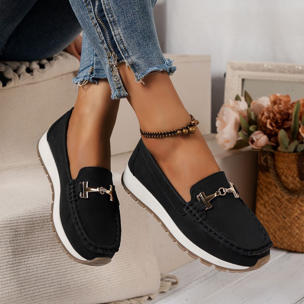 Women's Non-slip Soft Bottom Loafers Casual Pumps foto 2