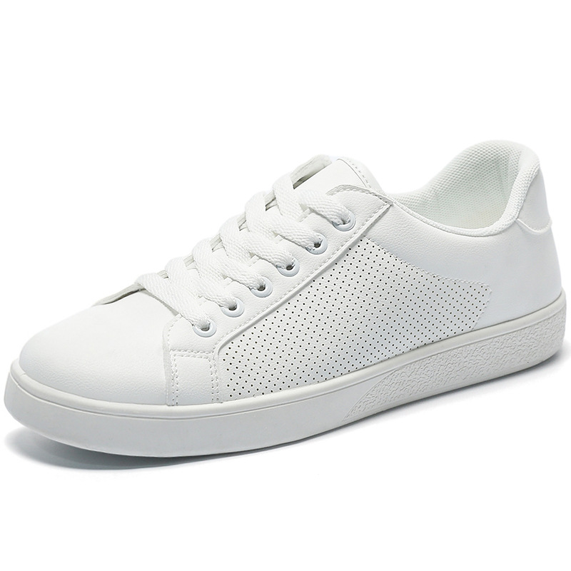 Breathable White Shoes Men's Casual Leather Shoes foto 3