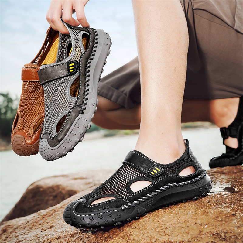 Summer Outdoor Casual Hollow Mesh Surface Breathable Men's Sandals foto 4