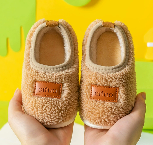 Children Cosy Plush-Lined Anti-Slip Winter House Booties foto 4
