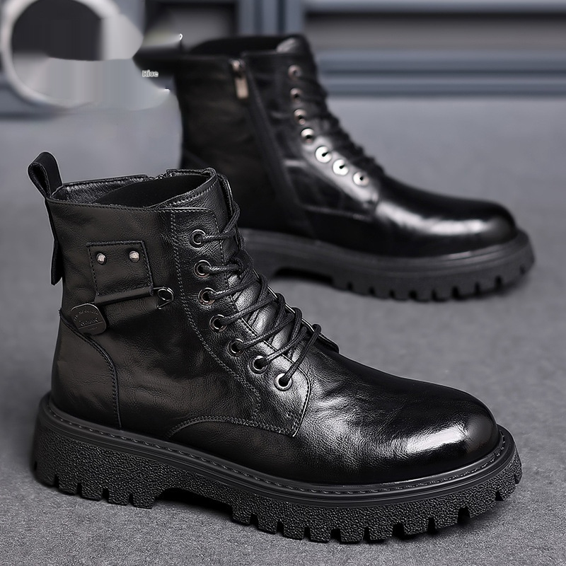 Men's Retro Breathable High-top Martin Boots foto 5
