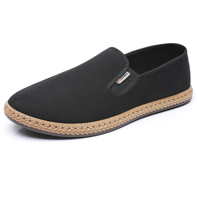 Old Beijing Cloth Shoes Men's Breathable One Pedal Lazy Shoes foto 2