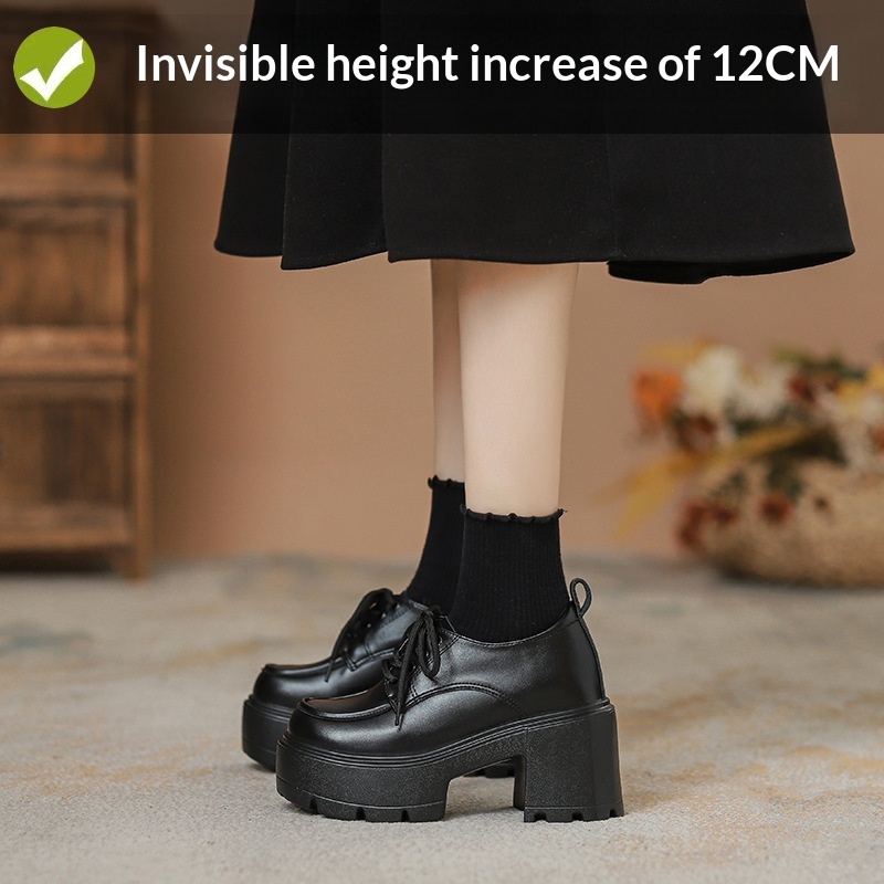 Chunky-sole Lace-up Loafers With A Thick Heel foto 5