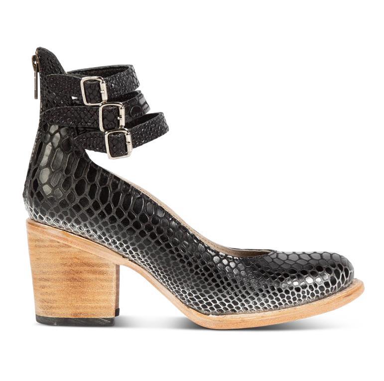 Women's High-top Low-cut Buckle Shoes With Back Zipper foto 2