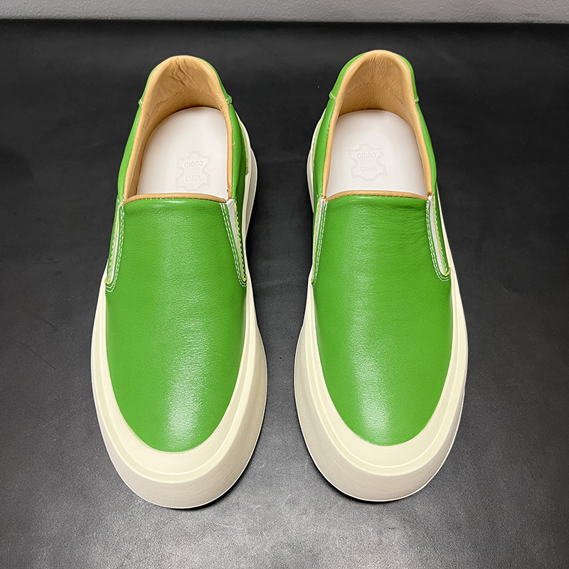 Soft Leather White Soft Bottom Casual Shoes