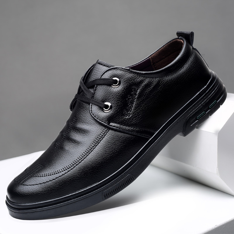 Men's Casual Leather Shoes British Style foto 2