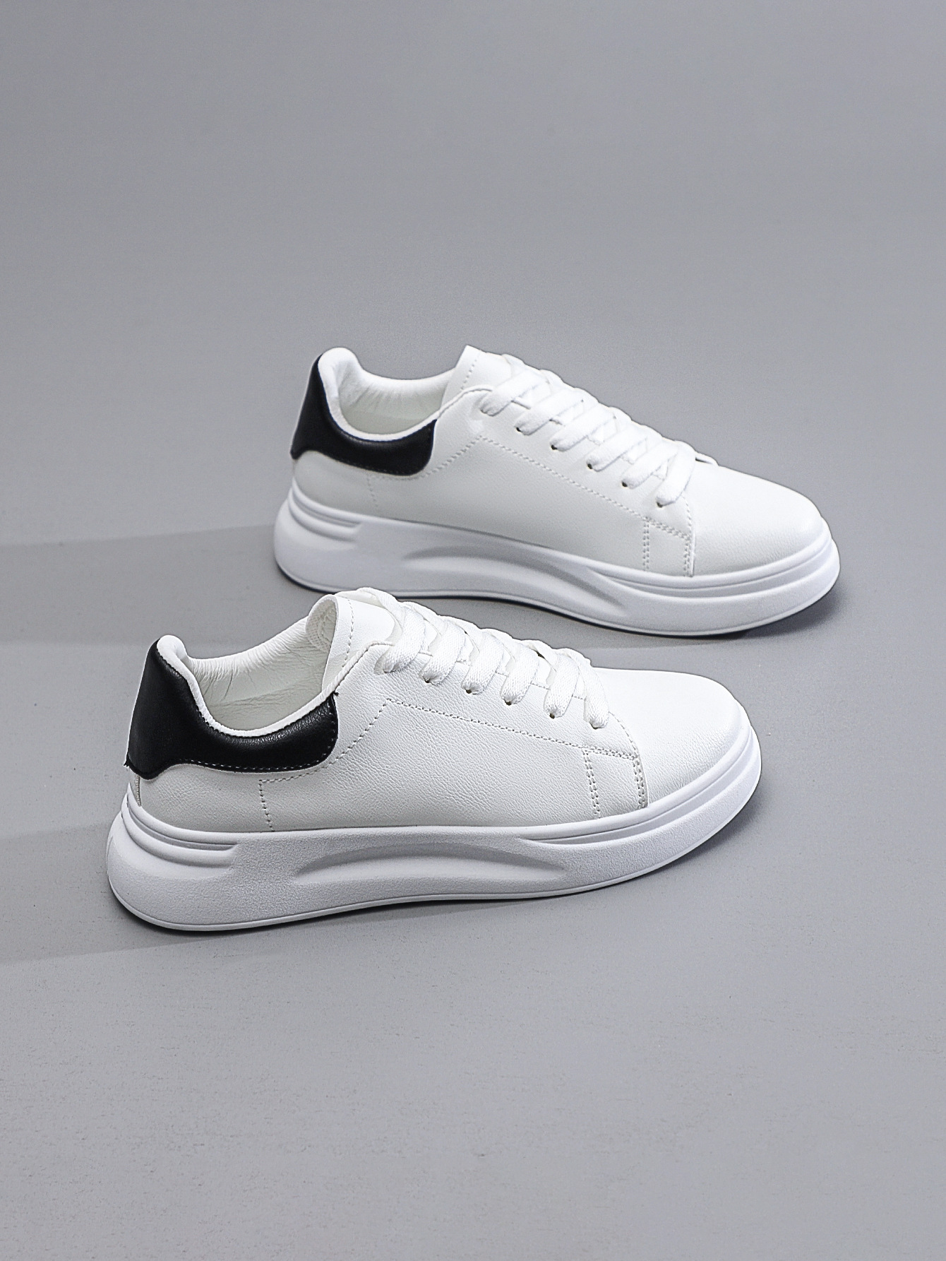 Womens White Platform Sneakers Height-increasing Wedge Shoes Versatile Casual Footwear foto 2