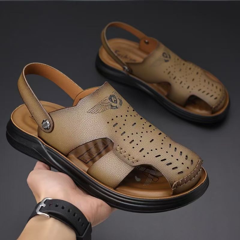 Genuine Leather Toe Sandals Suitable For Both Outdoor Wear And Driving foto 3