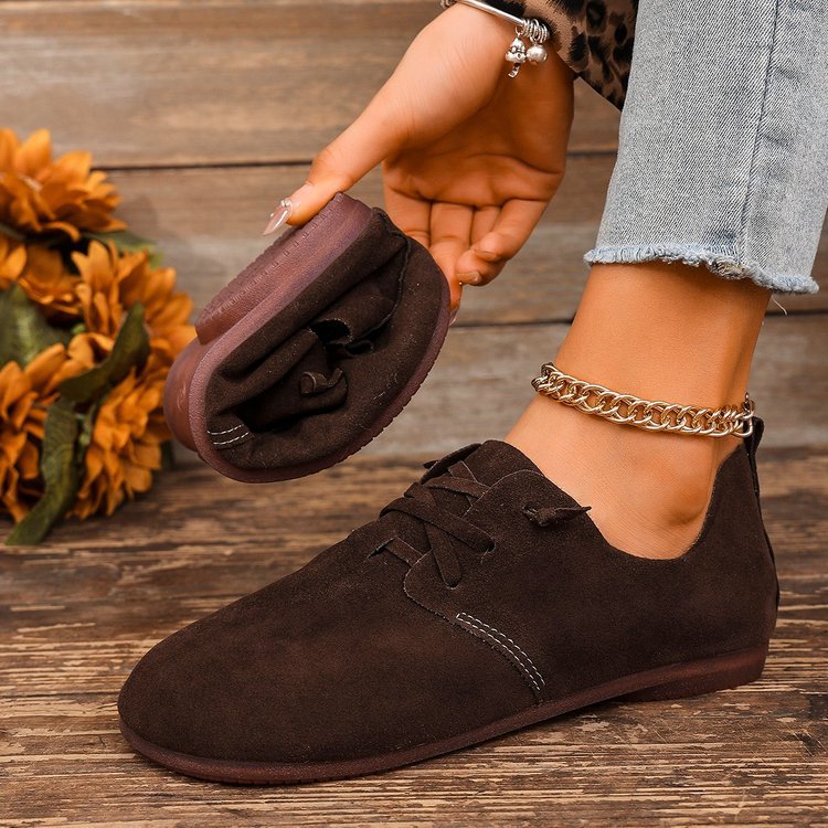 New Retro Boken Flannel Casual Pumps Women foto 3