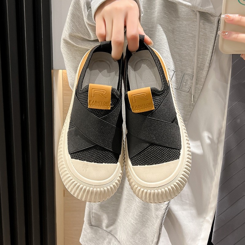 Springautumn Breathable Mesh Cookie Canvas Shoes foto 5