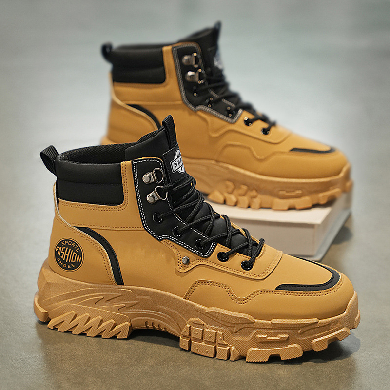 Men's Martin Boots Breathable High-top Work Shoes foto 5