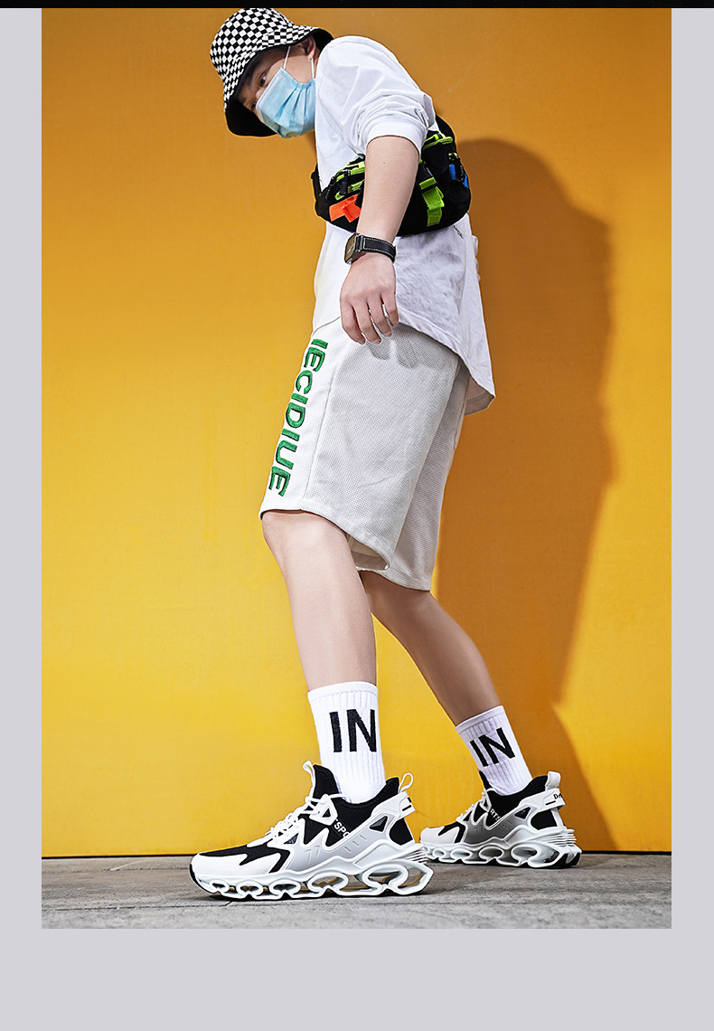 Plus Size Flyknit Breathable Mesh Surface Blade-sharp Shoes foto 5