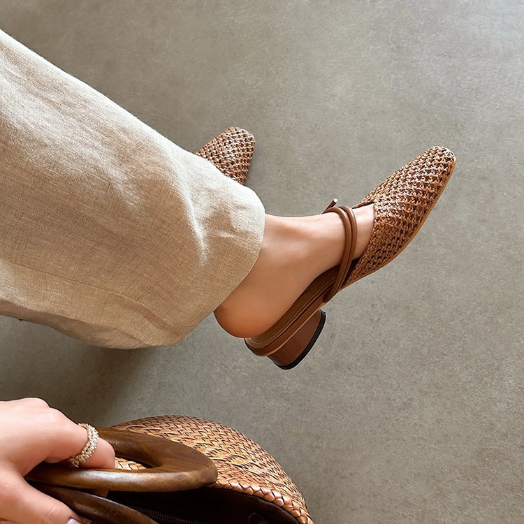 Early Autumn New Arrival Outerwear French Fairy Style Chunky-Heel Resort Shoes foto 5