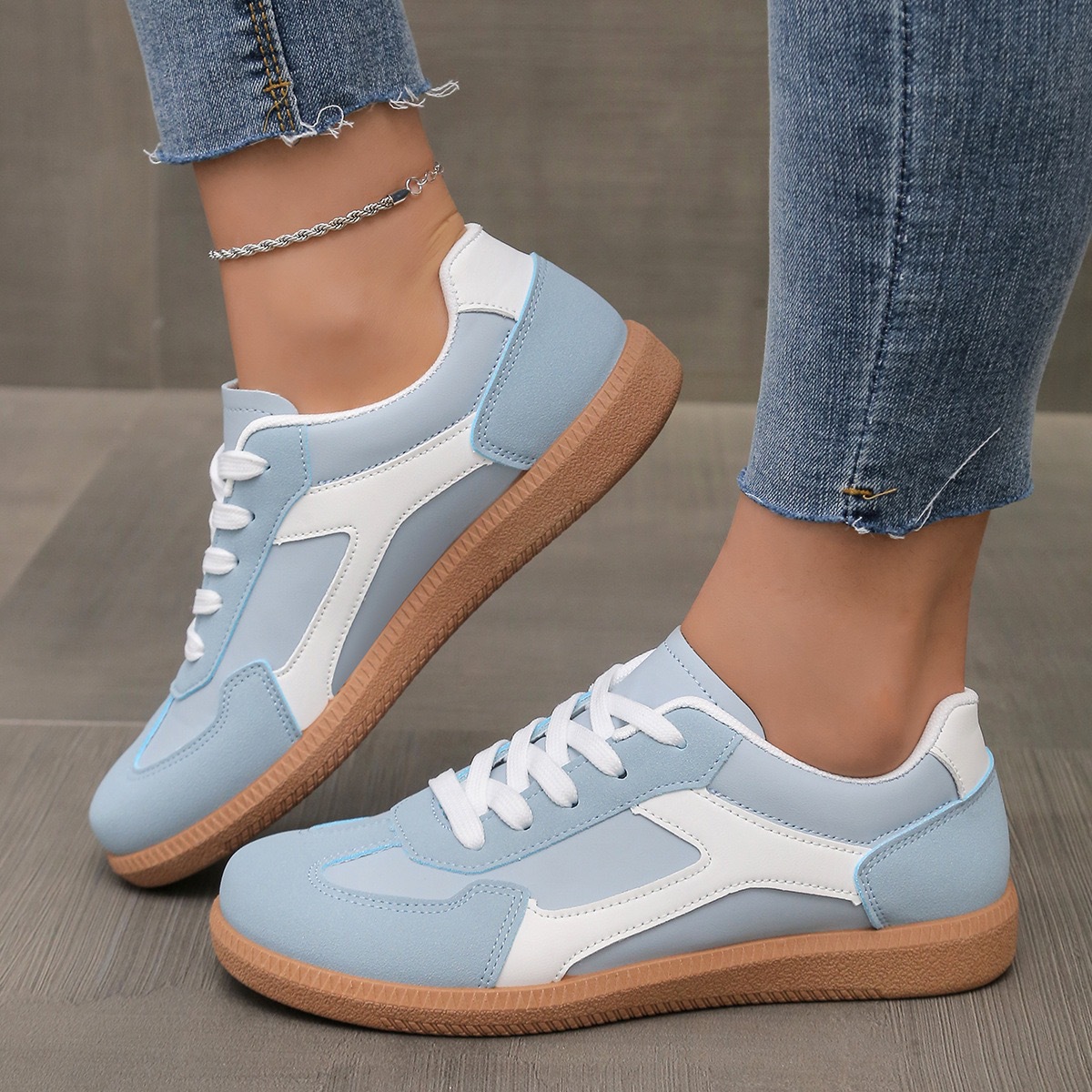 European And American Retro Color Matching Plus Size German Training Shoes Sneaker foto 4