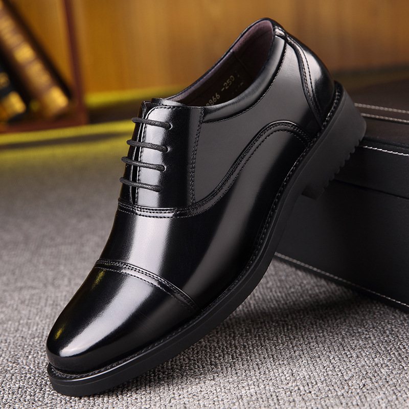 Black Business Formal Men's Leather Shoes foto 5