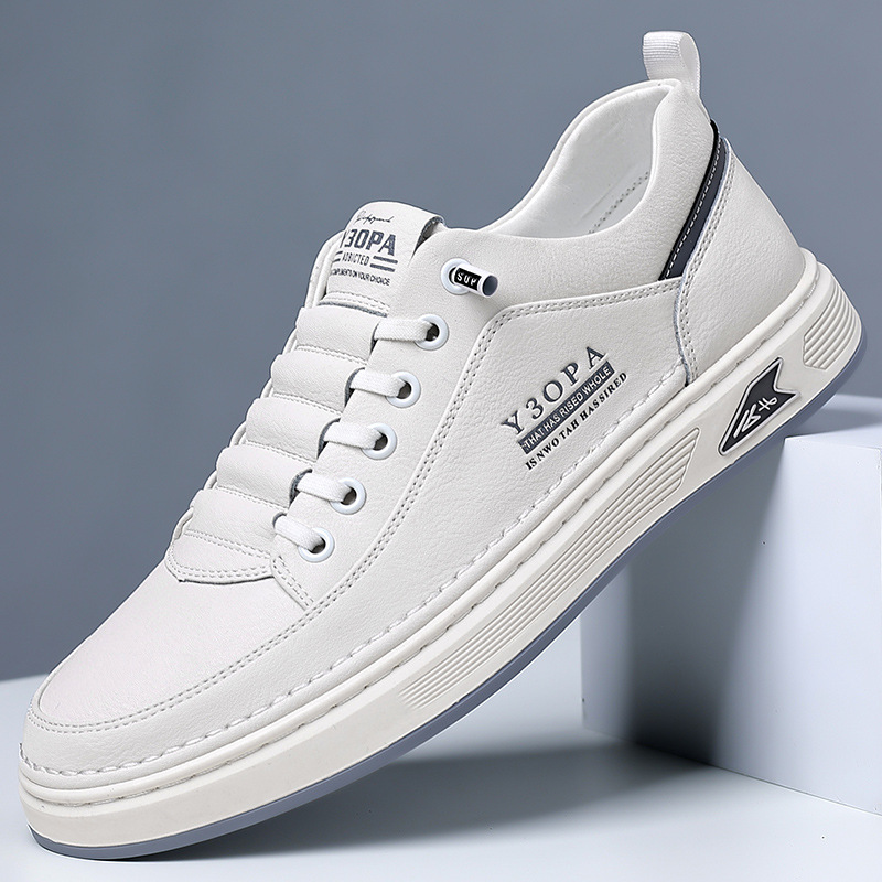 Retro Soft Breathable Leather Men's Casual Shoes Driving Flat Shoes foto 2