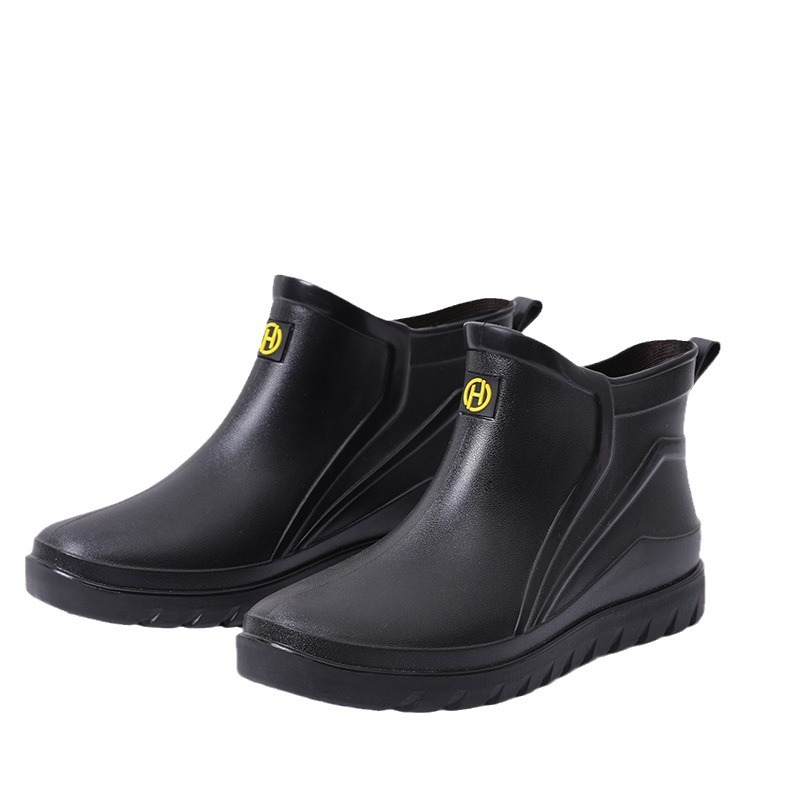 Men's Fashion Personalized Rain Boots Fleece-lined Warm foto 5