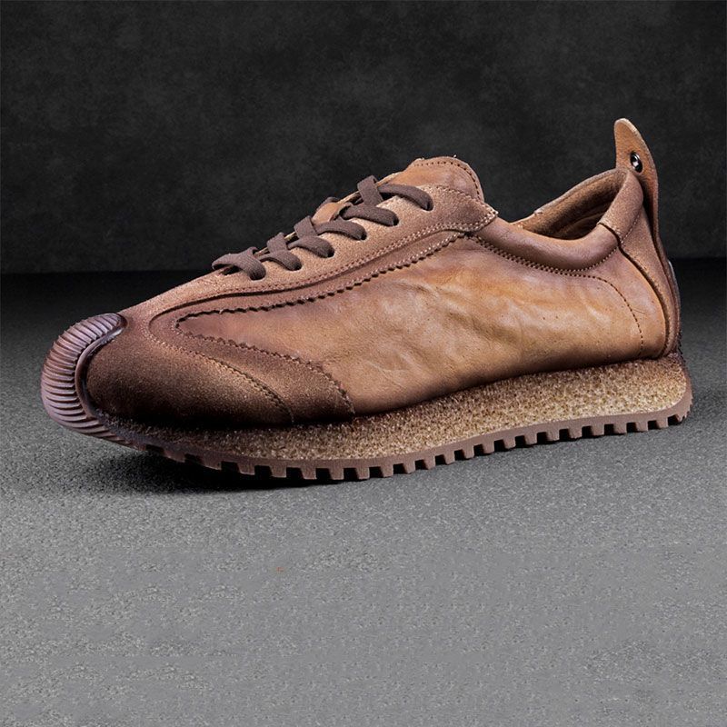 Vintage Soft Bottom Men's Sports Casual White Shoes foto 4