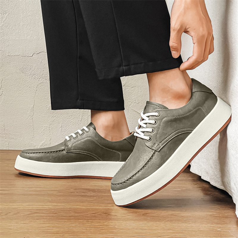 Casual Men's Lace-up Platform Casual Shoes foto 5