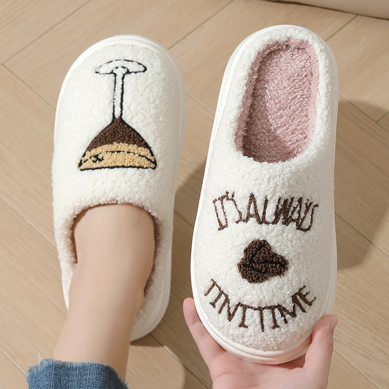 Couples Thick-soled Warm Cotton Slippers foto 3