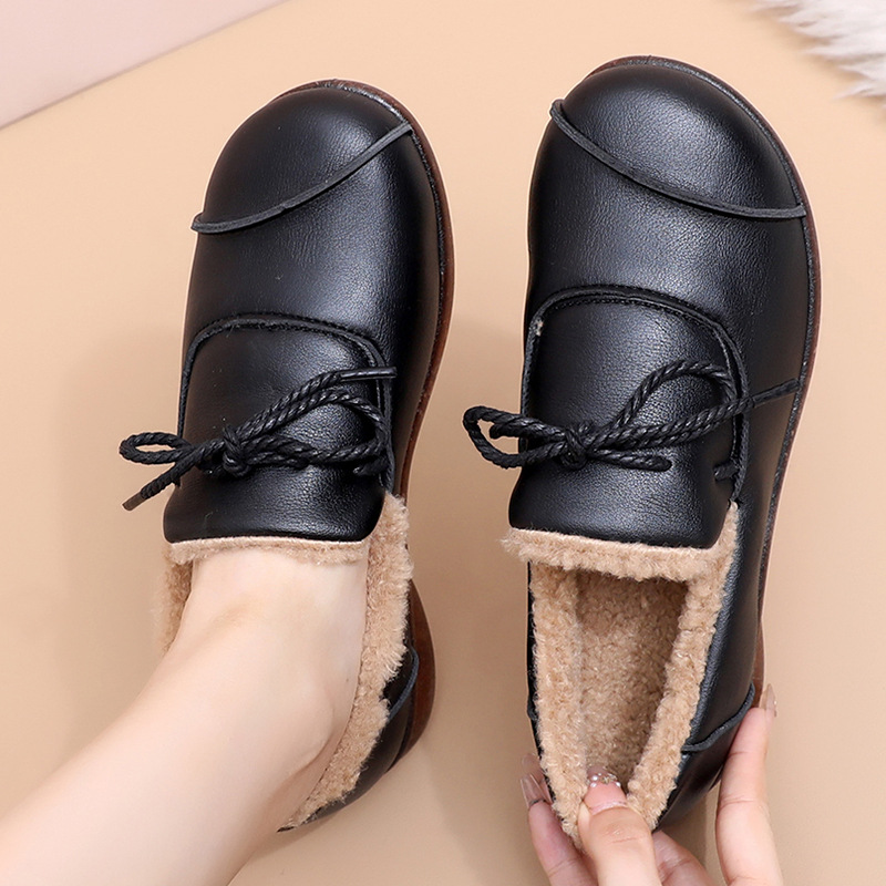 Flat Non-slip Slip-on Fleece-lined Warm Shoes foto 3