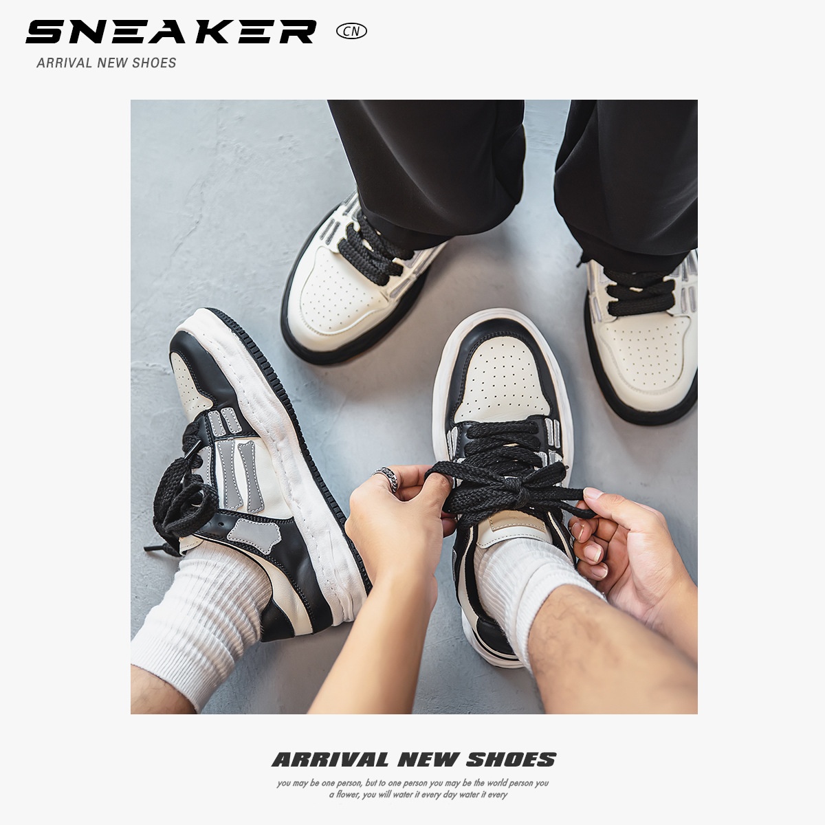 Reflective Bone Retro Platform Sneakers Men foto 3