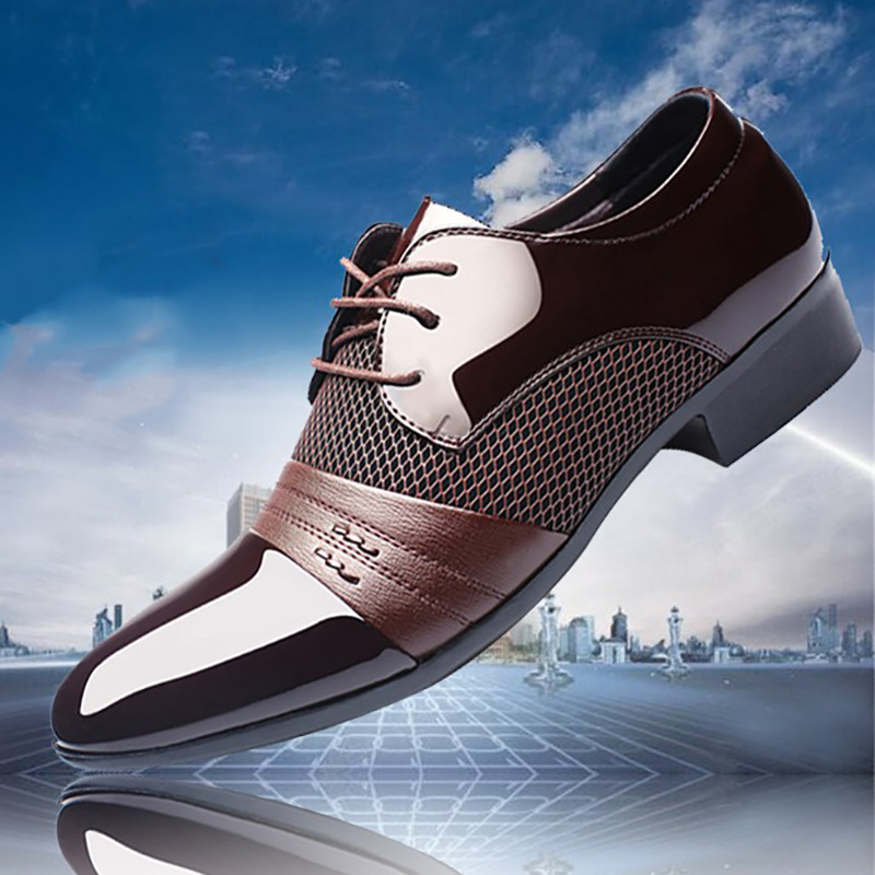 Fashionable Korean-style Leather Shoes For Men foto 4