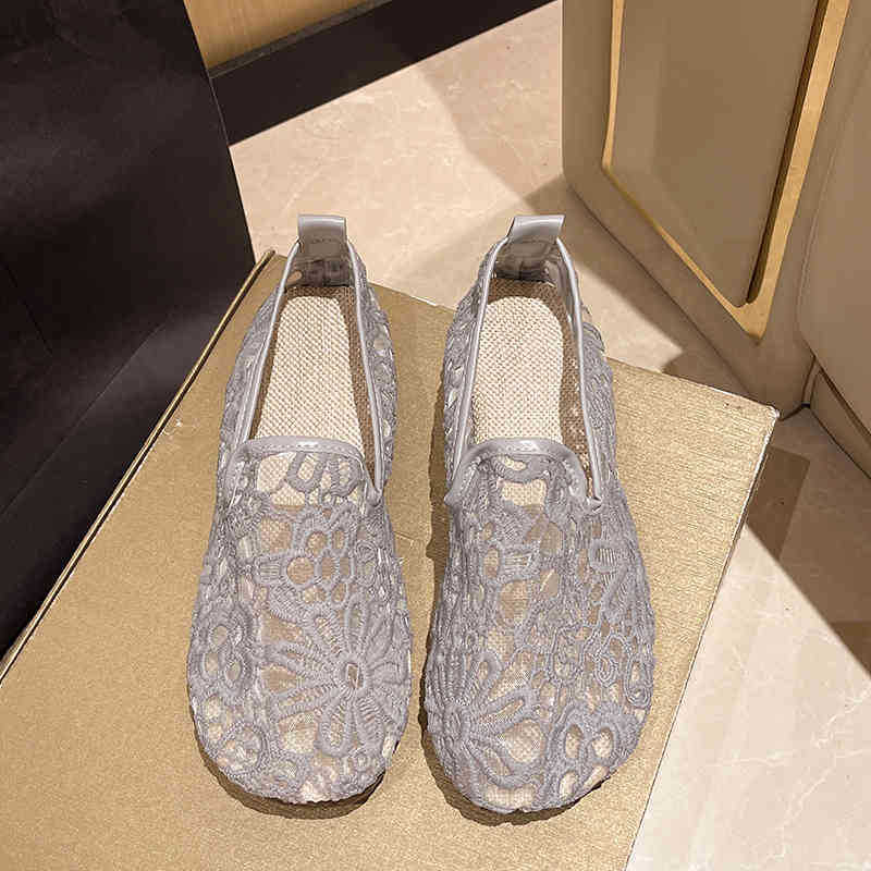 Women's Breathable Mesh Beef Tendon Soft Bottom Non-slip Cloth Shoes foto 2