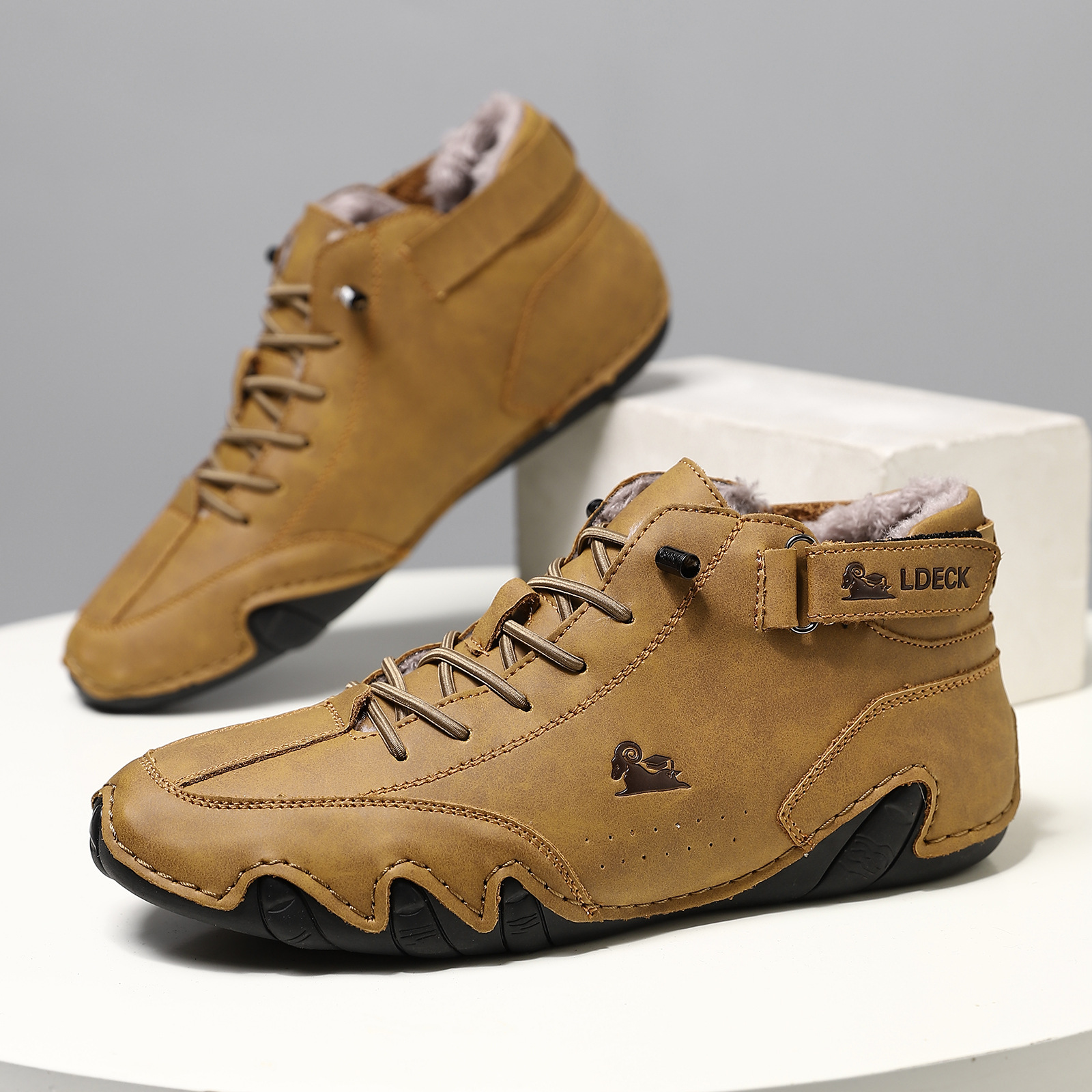 Winter Fleece-lined Large Size Octopus Men's Martin Boots foto 5