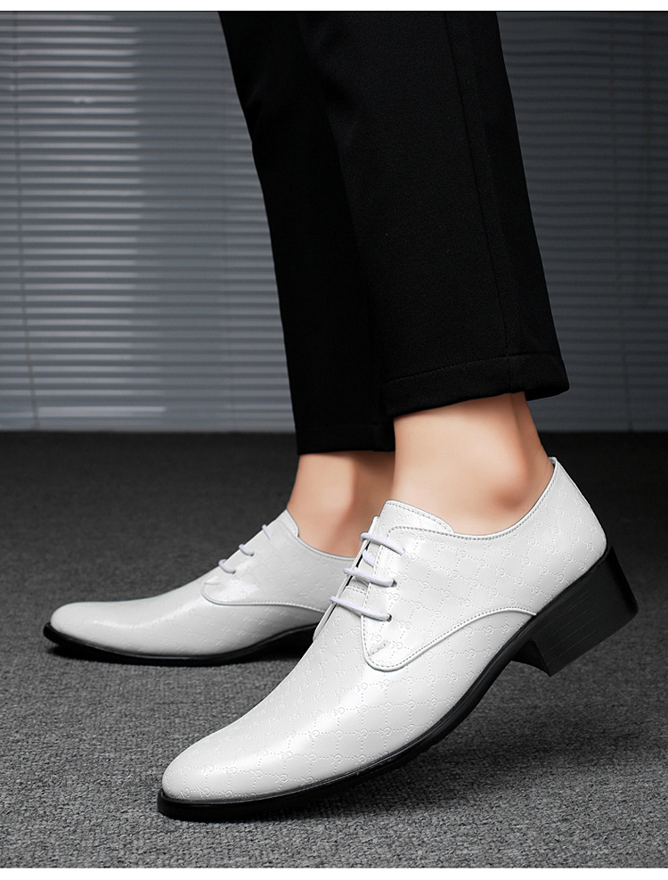 Men's PU Leather Pointed Formal High Heels foto 2