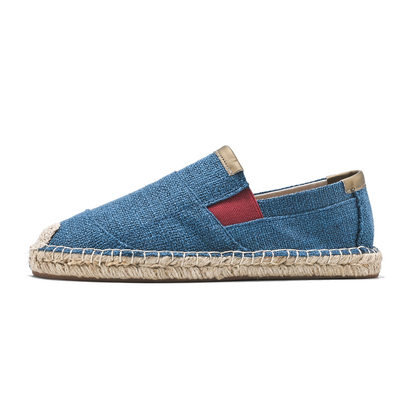 Men's Straw Fisherman Summer Canvas Casual Old Linen Tide Cloth Shoes foto 5