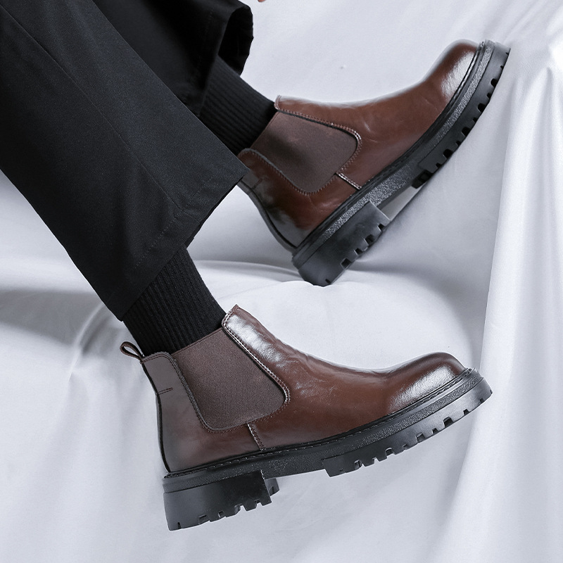 Low-top Martin Boots Mid-top British Style Men's Shoes foto 5